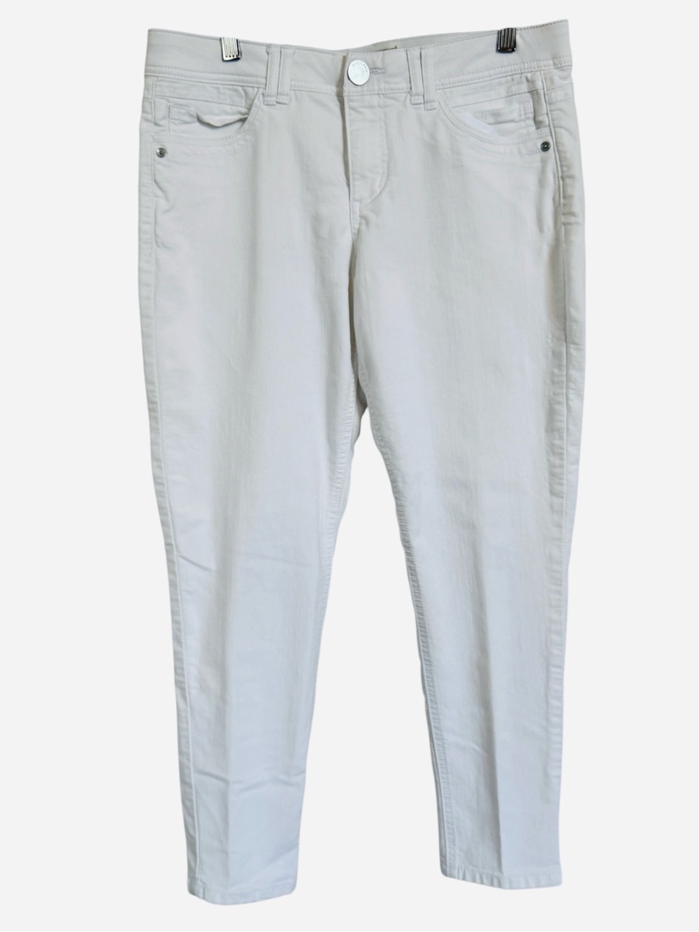 Democracy Ab Solution White Slim Straight Ankle/Cropped Jeans Womens 10